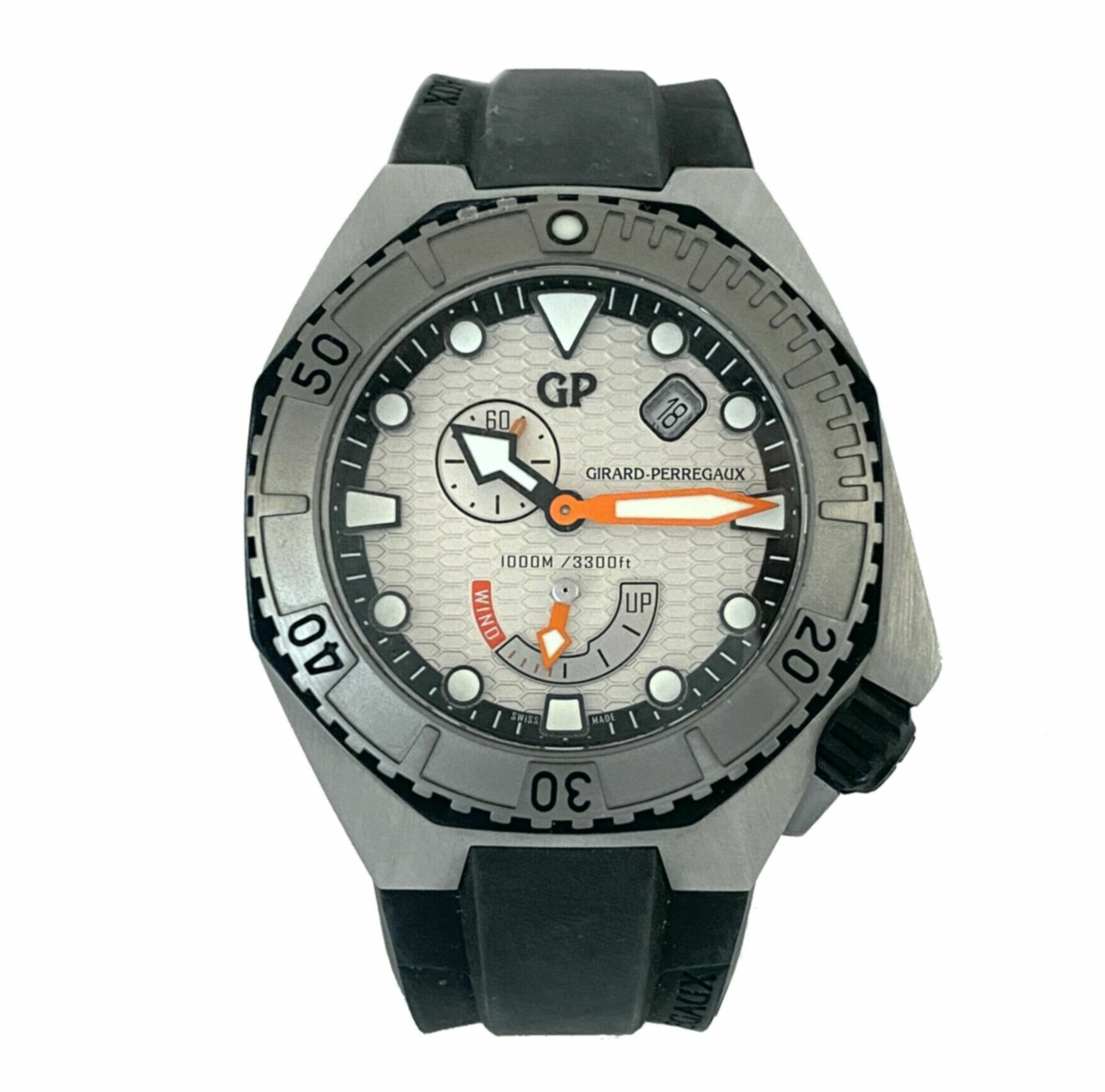 Girard Perregaux Sea Hawk Automatic Silver Dial Black 49960-11-131-FK6A